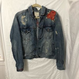 American Eagle Embroidered Denim Jacket